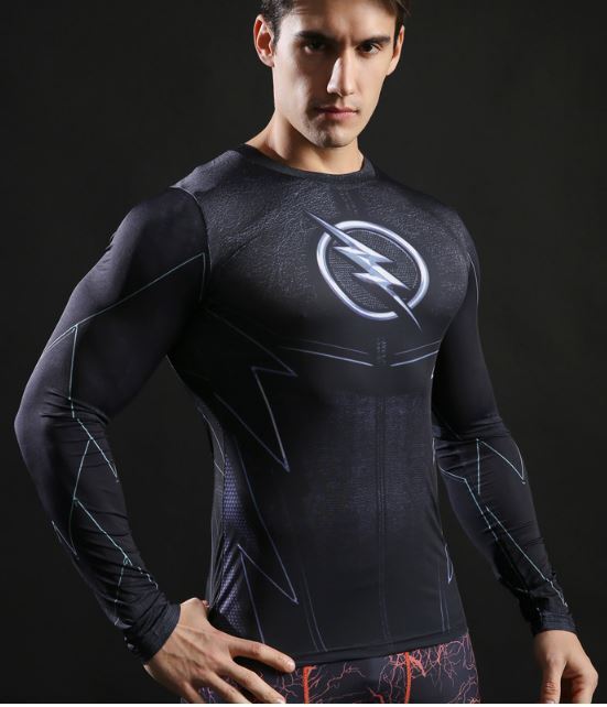 Camisa / Camiseta Hash Guard Zoom Flash Manga Compressão