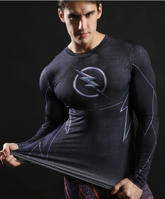 Camisa / Camiseta Hash Guard Zoom Flash Manga Compressão - Imagem 2