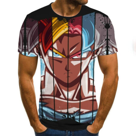 Camisa Camiseta Goku Transformações Dragon Ball Super Anime Impressão 3D Full