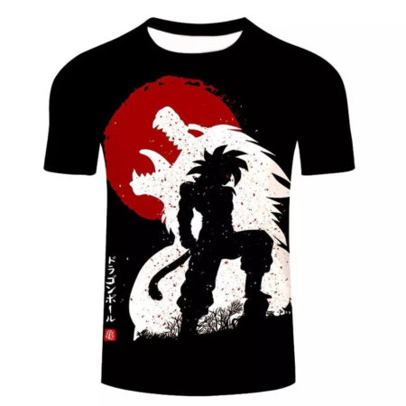 Camisa Camiseta Impressão 3D Goku Oozaru Dragon Ball Z Estilo Clássico