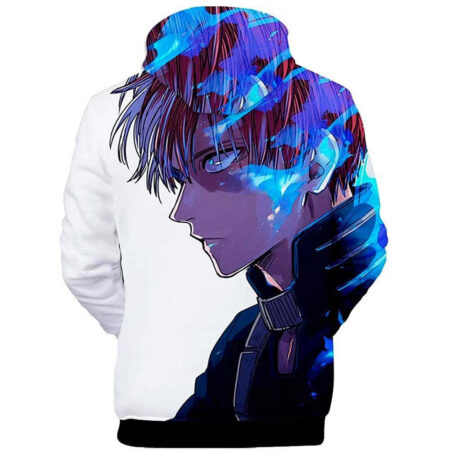 Blusa Jaqueta 3D Full Todoroki Chamas My Hero Academia Anime Top - Imagem 2