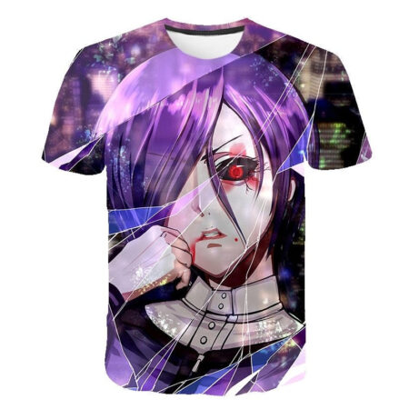 Camisa Camiseta Impressão 3D Tokyo Ghoul - Touka Olho Ghoul Anime