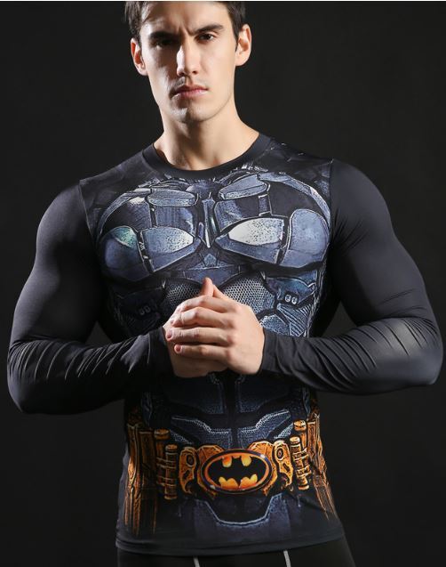 Camisa / Camiseta Hash Guard Batman Filme Manga Compressão - Imagem 2
