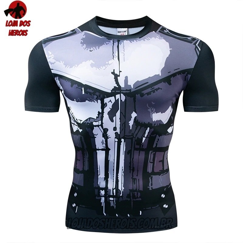 Camisa/Camiseta Hash Guard Justiceiro Série Netflix Compressão Segunda Pele