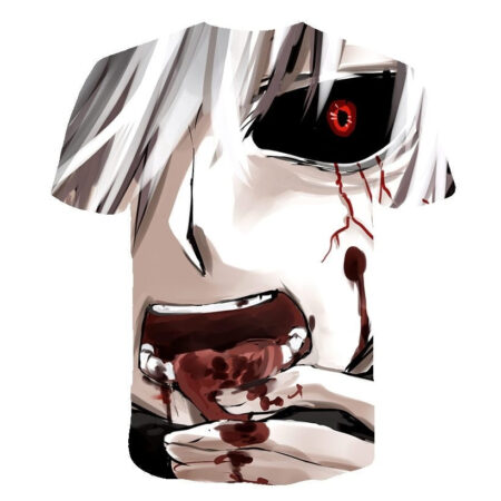 Camisa Camiseta Impressão 3D Tokyo Ghoul - Kaneki Forma Ghoul Anime - Image 2