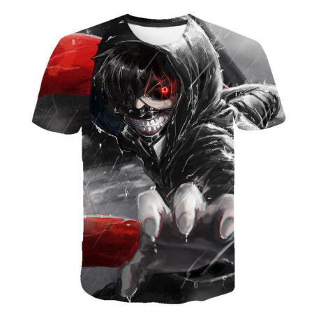 Camisa Camiseta Impressão 3D Tokyo Ghoul - Kaneki Modo Clássico Anime