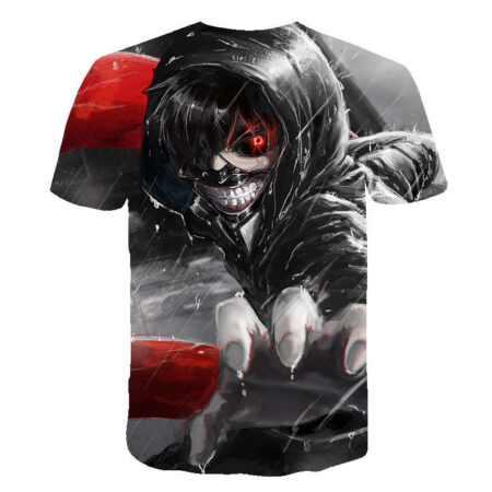 Camisa Camiseta Impressão 3D Tokyo Ghoul - Kaneki Modo Clássico Anime - Image 2