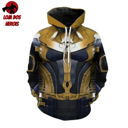 Jaqueta Blusa Moletom Touca Thanos Vingadores