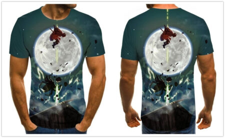 Camisa Camiseta Zenitsu Vs Demônios Demon Slayer Anime Impressão 3D Full - Image 2