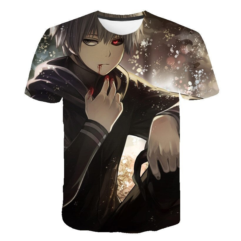 Camisa Camiseta Impressão 3D Full One Piece Anime Personagem Ace