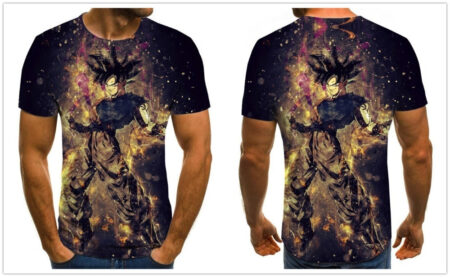 Camisa Camiseta Goku Batalha Dragon Ball Super Anime Impressão 3D Full - Image 2