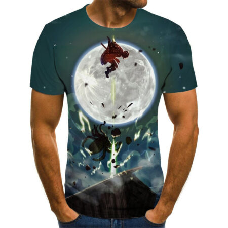 Camisa Camiseta Zenitsu Vs Demônios Demon Slayer Anime Impressão 3D Full