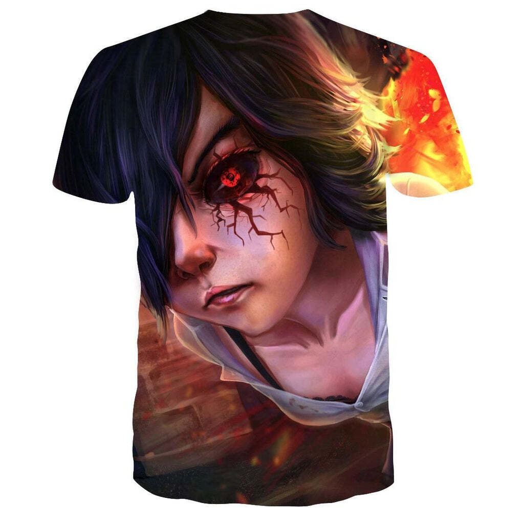 Camisa Camiseta Impressão 3D Tokyo Ghoul - Touka Modo Batalha Anime - Imagem 2