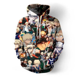Blusa Jaqueta 3D Full Bakugou Expressões My Hero Academia Anime Top