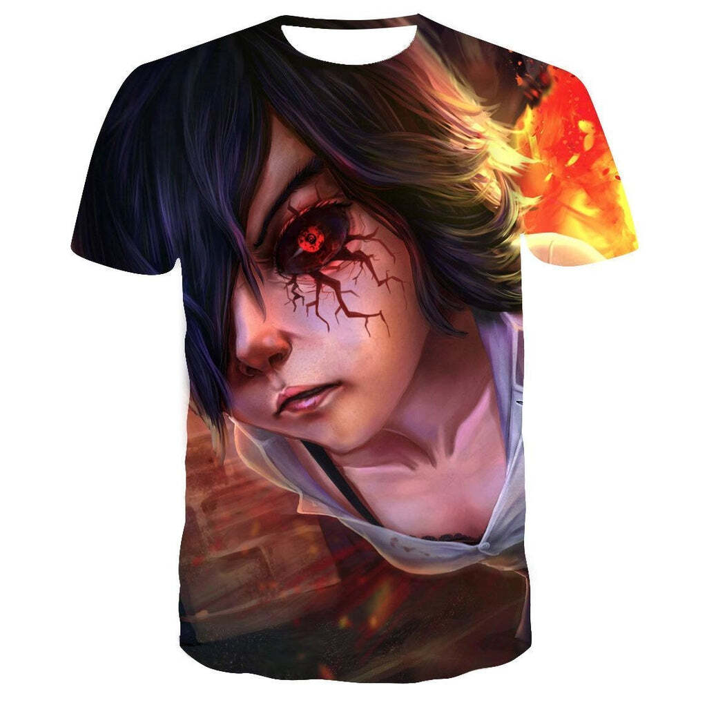 Camisa Camiseta Impressão 3D Tokyo Ghoul - Touka Modo Batalha Anime