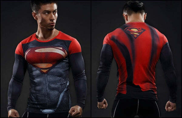 Camisa / Camiseta Hash Guard Superman Red Hq Manga Compressão - Imagem 3