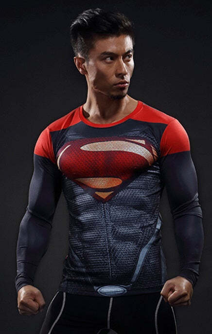 Camisa / Camiseta Hash Guard Superman Red Hq Manga Compressão