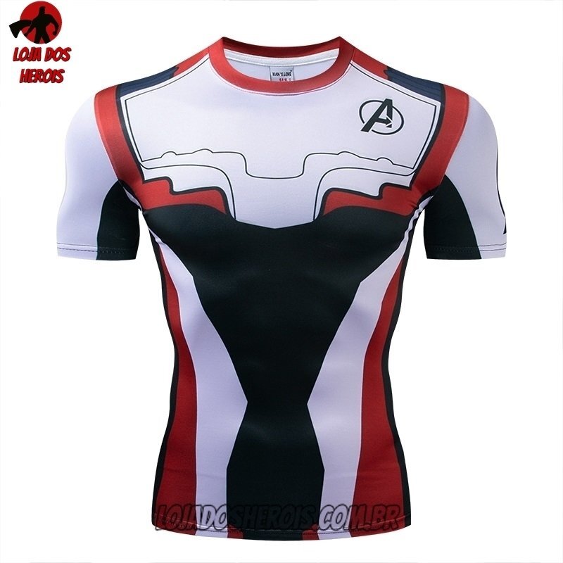 Camisa/Camiseta Hash Guard Vingadores Ultimato Mod 1 Compressão Segunda Pele
