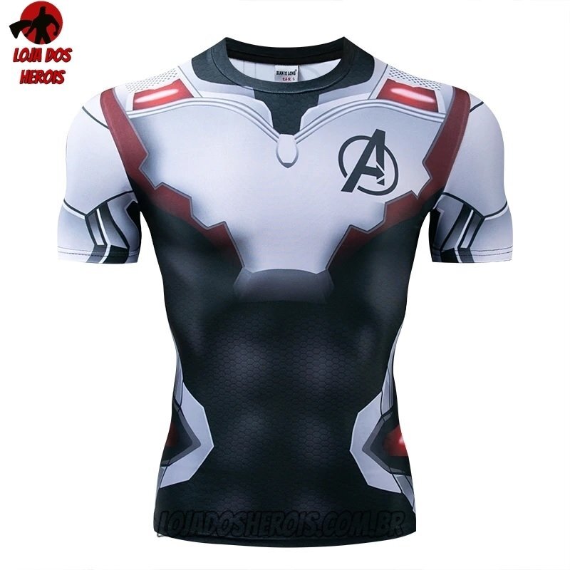 Camisa/Camiseta Hash Guard Vingadores Ultimato Mod 2 Compressão Segunda Pele