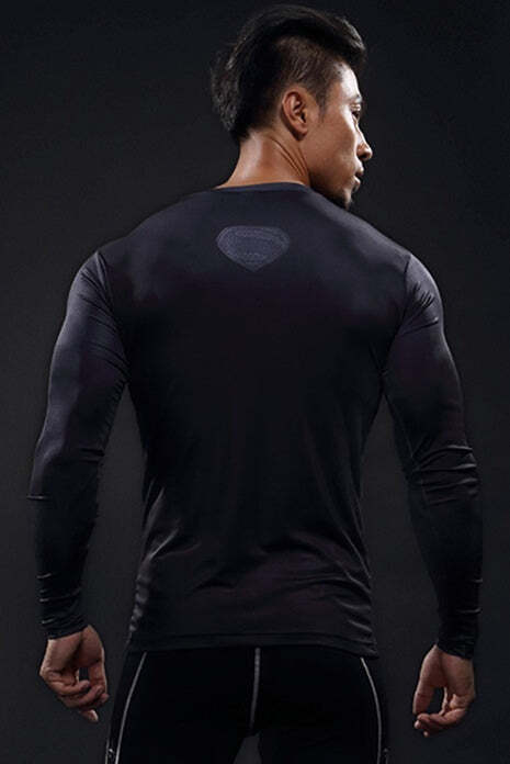 Camisa / Camiseta Hash Guard Superman Black Hq Manga Compressão - Imagem 2