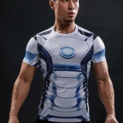 Camisa / Camiseta Hash Guard Homem de Ferro - Mod 3 Compressão 
