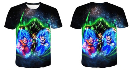 Camisa Camiseta Impressão 3D Goku e Vegeta Filme Dragon Ball Super Estilo Clássico - Image 2