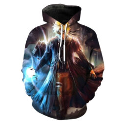 Blusa Jaqueta 3D Naruto Hokage Rasengan Anime Touca Canguru