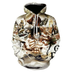 Blusa Jaqueta 3D Monkey D. Luffy e Personagens One Piece Anime Touca Canguru