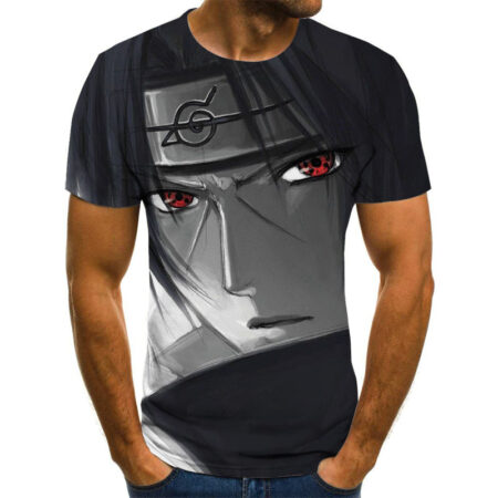 Camisa Camiseta Itachi Uchiha Naruto Shippuden Anime Impressão 3D Full