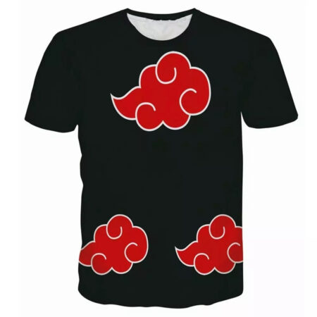 Camisa Camiseta Akatsuki Impressão 3D Anime Naruto Shippuden