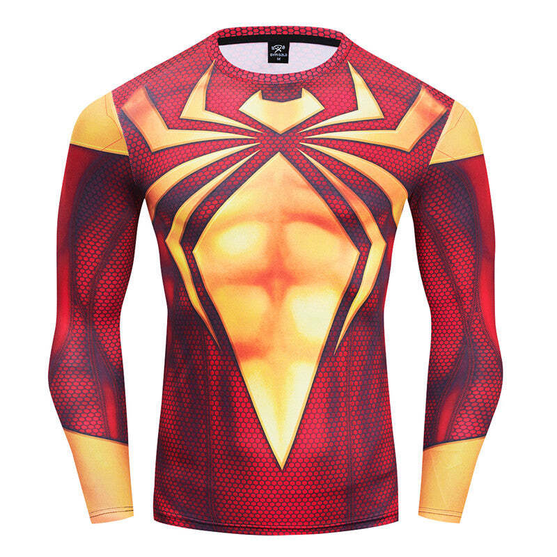 Camisa / Camiseta Homem Aranha Traje Aranha de Ferro Hq Manga Longa