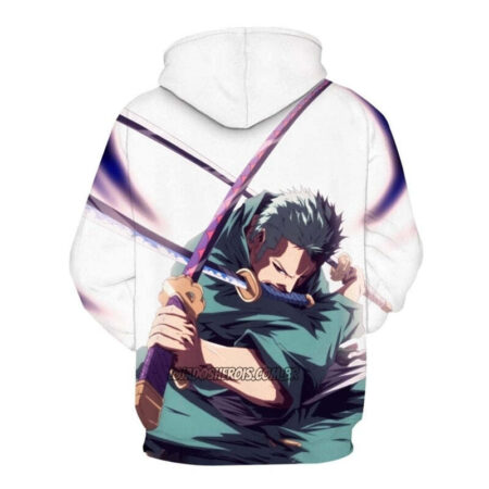 Blusa Jaqueta 3D Zoro Espadachim One Piece Anime Touca Canguru - Imagem 2