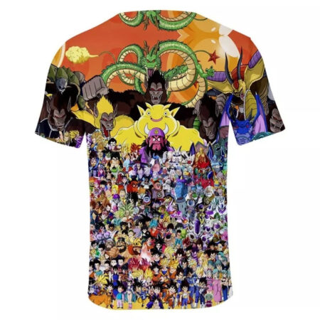 Camisa Camiseta Impressão 3D Personagens Dragon Ball Z Estilo Clássico - Image 2