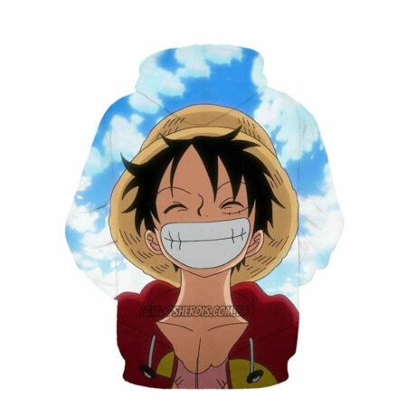 Blusa Jaqueta 3D Luffy Sorrindo One Piece Anime Touca Canguru - Imagem 9