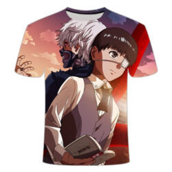 Camisa Camiseta Impressão 3D Tokyo Ghoul - Kaneki Humano Anime