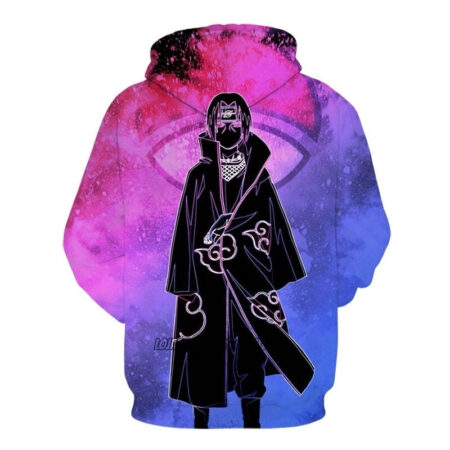 Blusa Jaqueta 3D Itachi Uchiha Akatsuki Naruto Anime Touca Canguru - Imagem 2