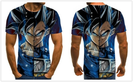 Camisa Camiseta Goku e Vegeta Dragon Ball Super Anime Impressão 3D Full - Image 2