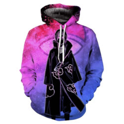 Blusa Jaqueta 3D Itachi Uchiha Akatsuki Naruto Anime Touca Canguru