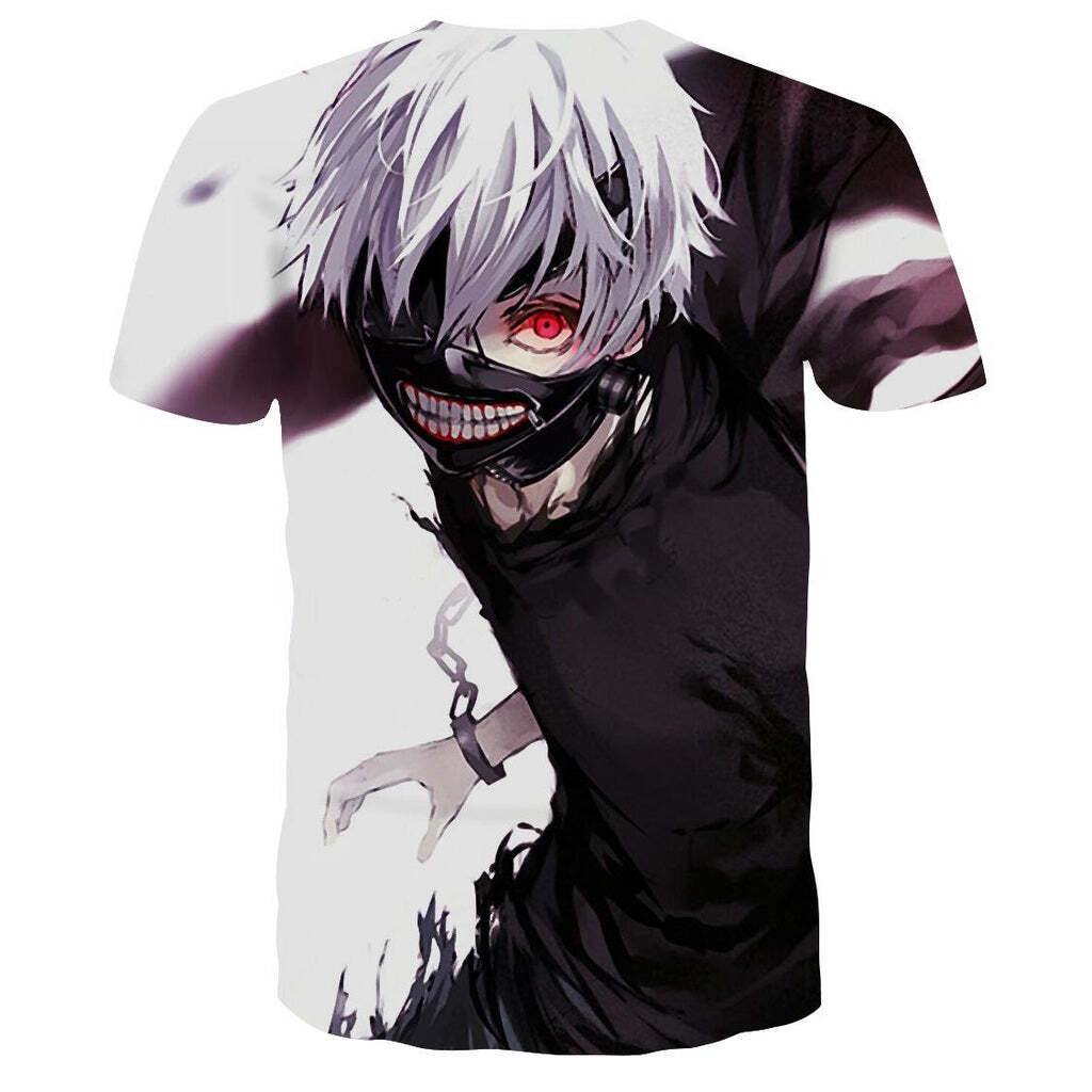 Camisa Camiseta Impressão 3D Tokyo Ghoul - Kaneki Aprisionado Anime - Imagem 2