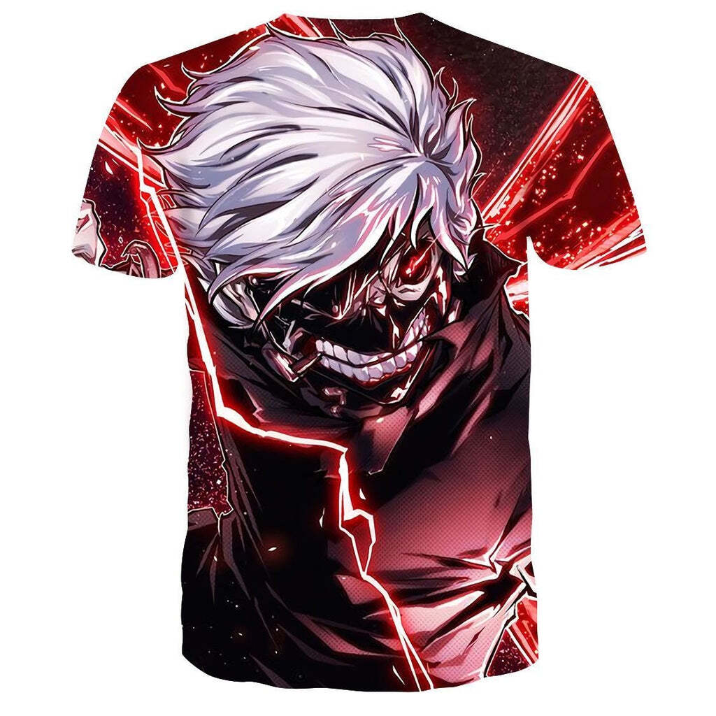 Camisa Camiseta Impressão 3D Tokyo Ghoul - Kaneki Kakuja Anime - Imagem 2