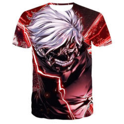 Camisa Camiseta Impressão 3D Tokyo Ghoul - Kaneki Kakuja Anime