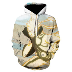 Blusa Jaqueta 3D Naruto Rasenshuriken Batalha Anime Touca Canguru