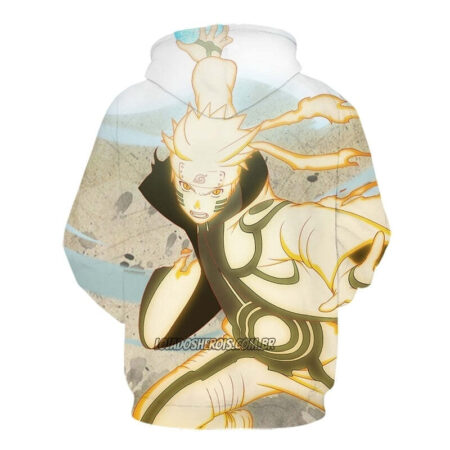 Blusa Jaqueta 3D Naruto Rasenshuriken Batalha Anime Touca Canguru - Imagem 2