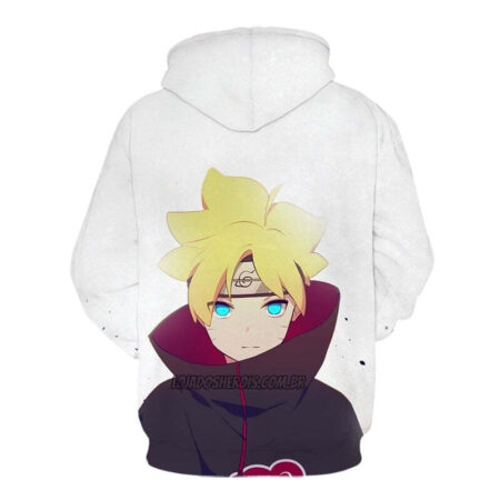 Blusa Jaqueta 3D Boruto Uzumaki Manto Akatsuki Anime Touca Canguru - Imagem 2