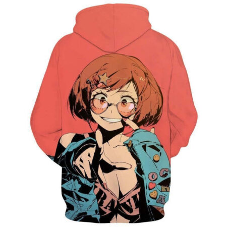 Blusa Jaqueta 3D Full Ochaco Uraraka Arte My Hero Academia Anime Top - Imagem 2