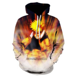 Blusa Jaqueta 3D Naruto Uzumaki Chakra Kyuubi Anime Touca Canguru