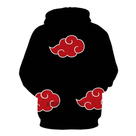 Blusa Jaqueta 3D Manto Akatsuki Naruto Shippuden Anime Touca Canguru - Imagem 2