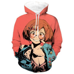 Blusa Jaqueta 3D Full Ochaco Uraraka Arte My Hero Academia Anime Top