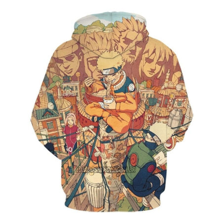 Blusa Jaqueta 3D Time 7 Naruto Clássico Anime Touca Canguru - Imagem 2