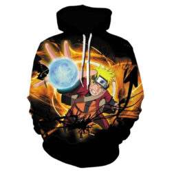 Blusa Jaqueta 3D Naruto Modo Sennin Rasengan Anime Touca Canguru